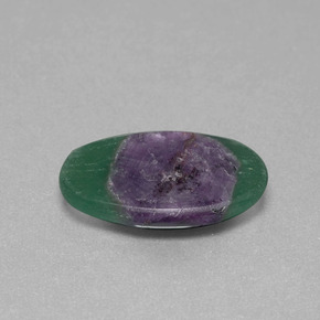 5.28カラットの天然マルチカラールビーインフックサイト、オーバルカット、半透明