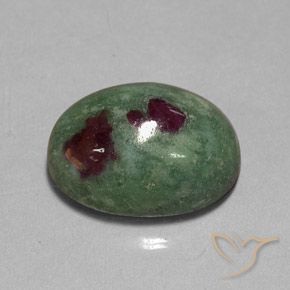 25.50ct 天然 マルチカラー ルビーゾイサイト, 楕円形, オペーク