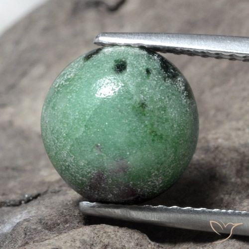 4.63ct 天然 マルチカラー ルビーゾイサイト, ラウンド, オペーク