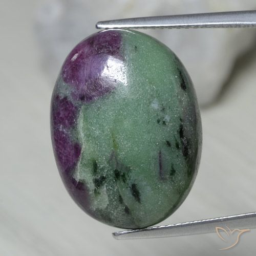 22.07ct 天然 マルチカラー ルビーゾイサイト, 楕円形, オペーク