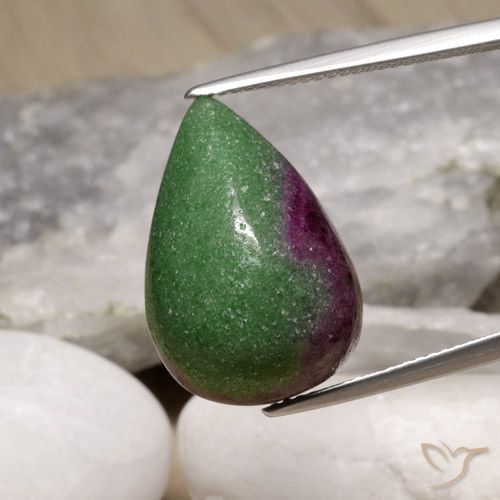 19.64ct 天然 マルチカラー ルビーゾイサイト, 洋梨の形, オペーク