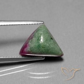 7.37ct 天然 マルチカラー ルビーゾイサイト, トリリオン, オペーク