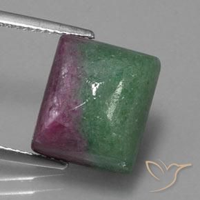 13.67ct 天然 マルチカラー ルビーゾイサイト, バゲット, オペーク
