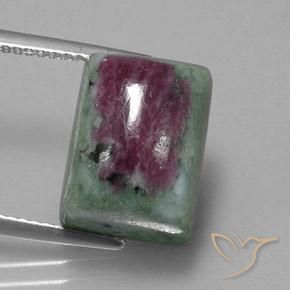 15.55ct 天然 マルチカラー ルビーゾイサイト, バゲット, オペーク