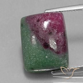 12.24ct 天然 マルチカラー ルビーゾイサイト, バゲット, オペーク