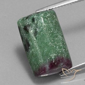 13.09ct 天然 マルチカラー ルビーゾイサイト, バゲット, オペーク