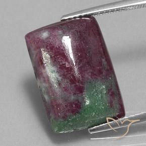 13.01ct 天然 マルチカラー ルビーゾイサイト, バゲット, オペーク