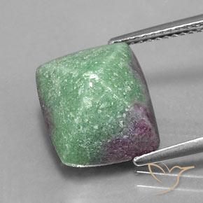 7.76ct 天然 マルチカラー ルビーゾイサイト, バゲット, オペーク