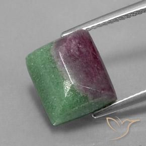 8.29ct 天然 マルチカラー ルビーゾイサイト, バゲット, オペーク