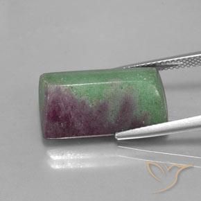 16.75ct 天然 マルチカラー ルビーゾイサイト, バゲット, オペーク