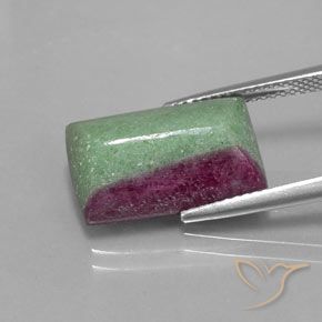 12.20ct 天然 マルチカラー ルビーゾイサイト, バゲット, オペーク
