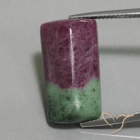 19.85ct 天然 マルチカラー ルビーゾイサイト, バゲット, オペーク