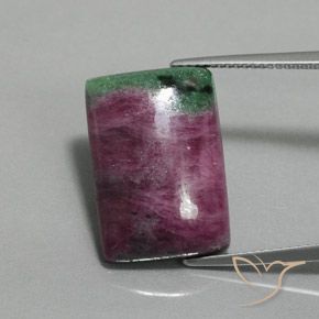 18.36ct 天然 マルチカラー ルビーゾイサイト, バゲット, オペーク