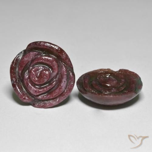 Shop natural 30.21ct ダークレッド ルビーゾイサイト gems, フラワーカット, from タンザニア at GemSelect. In stock, global shipping!