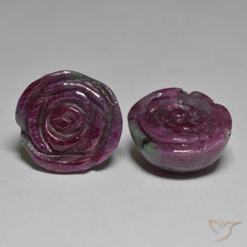 Shop natural 36.31ct マルチカラー ルビーゾイサイト gems, フラワーカット, from タンザニア at GemSelect. In stock, global shipping!