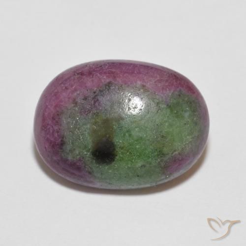 8.89ct 天然 マルチカラー ルビーゾイサイト, 楕円形, オペーク