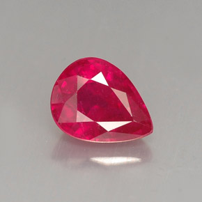 1.60カラットの天然ピンクレッドルビー（7.9×6 mm・洋梨の形）