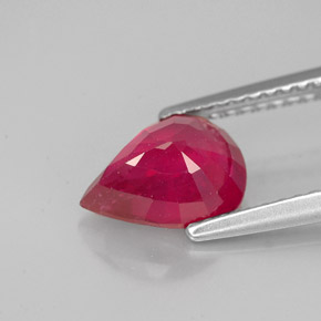 1.91カラットの天然ピンクレッドルビー（8.9×6.7 mm・洋梨の形）