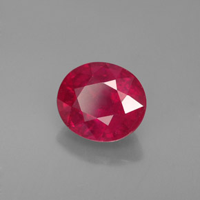 1.80カラットの天然ピンクレッドルビー（7.6×6.7 mm・オーバルカット）