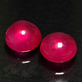 カラットの天然ピンクレッドルビー（5.98 mm・透明）