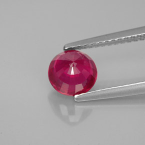 1.35カラットの天然ピンクレッドルビー（6.33 mm・ラウンドカット）
