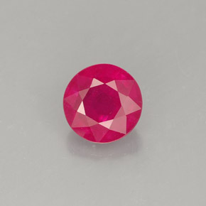 1.47カラットの天然ピンクレッドルビー（6.54 mm・ラウンドカット）