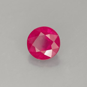 1.47カラットの天然ピンクレッドルビー（6.54 mm・ラウンドカット）