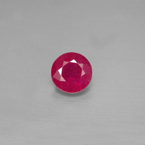 1.10カラットの天然ピンクレッドルビー（5.98 mm・ラウンドカット）