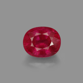 1.96カラットの天然ピンクレッドルビー（7.7×6.3 mm・オーバルカット）