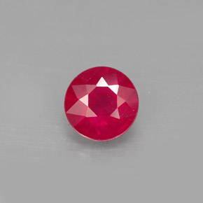 1.73カラットの天然ピンクレッドルビー（6.89 mm・ラウンドカット）