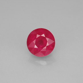 1.93カラットの天然ピンクレッドルビー（7.02 mm・ラウンドカット）