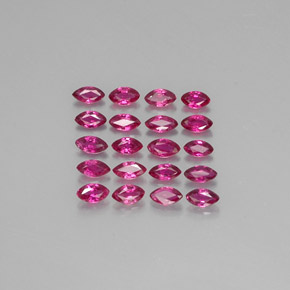 カラットの天然ピンクレッドルビー（3.7×1.9 mm・マーキス）