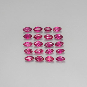カラットの天然ピンクレッドルビー（3.8×2 mm・マーキス）