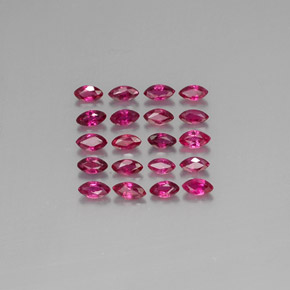 カラットの天然ピンクレッドルビー（3.7×2.1 mm・マーキス）