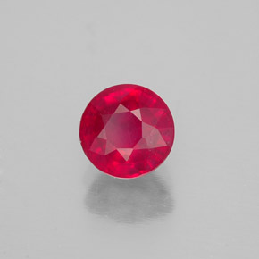 1.26カラットの天然ピンクレッドルビー（6.02 mm・ラウンドカット）