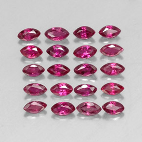 カラットの天然ピンクレッドルビー（3.6×2 mm・マーキス）