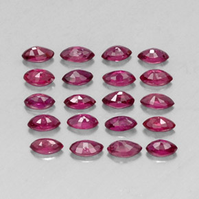 カラットの天然ピンクレッドルビー（3.6×2 mm・マーキス）