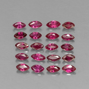 カラットの天然ピンクレッドルビー（3.6×1.9 mm・マーキス）