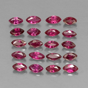 カラットの天然ピンクレッドルビー（3.6×1.9 mm・マーキス）
