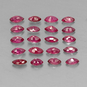 カラットの天然ピンクレッドルビー（3.5×2 mm・マーキス）