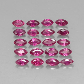 カラットの天然ピンクレッドルビー（3.5×1.9 mm・マーキス）