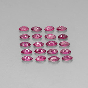 カラットの天然ピンクレッドルビー（3.5×1.9 mm・マーキス）