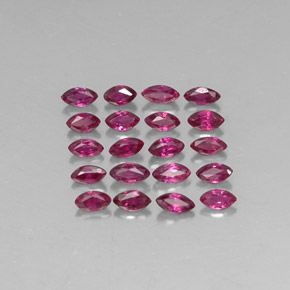 カラットの天然ピンクレッドルビー（3.6×1.9 mm・マーキス）