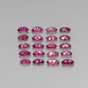 カラットの天然ピンクレッドルビー（3.7×1.9 mm・マーキス）