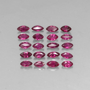 カラットの天然ピンクレッドルビー（3.7×2 mm・マーキス）
