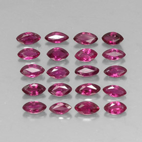 カラットの天然ピンクレッドルビー（3.7×2 mm・マーキス）