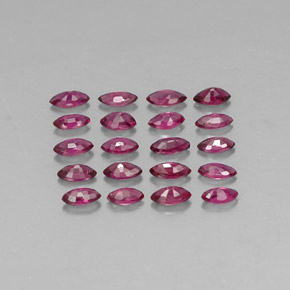 カラットの天然ピンクレッドルビー（3.7×2 mm・マーキス）