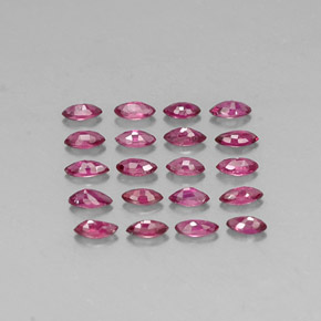 カラットの天然ピンクレッドルビー（3.8×1.7 mm・マーキス）
