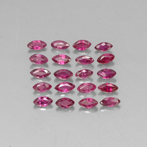 カラットの天然ピンクレッドルビー（3.7×2 mm・マーキス）