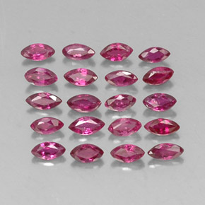 カラットの天然ピンクレッドルビー（3.7×2 mm・マーキス）